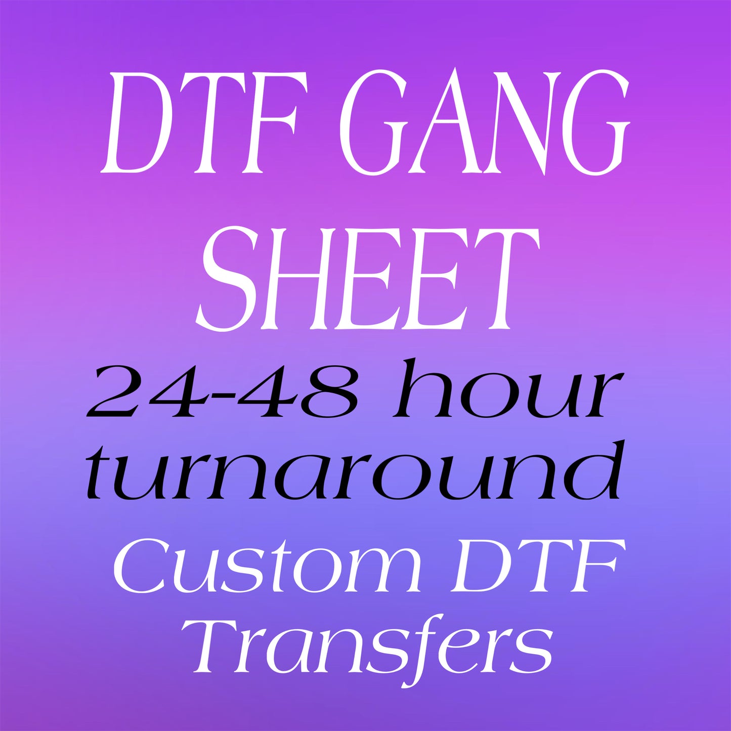 Gang Sheet Pricing