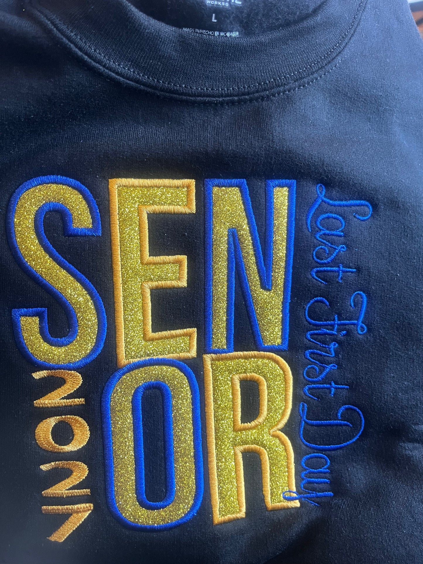 Senior 2027 Embroidery Appliqué design